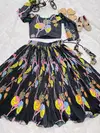 OC 203 Heavy Chinon Silk With Digital Print Lahenga With Choli Dupatta Girls Wear Kids Bulk Orders In India